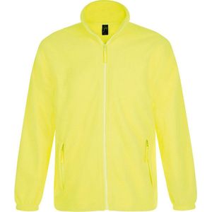 SOLS Heren North Full Zip Outdoor Fleece Jacket (Neon geel)