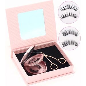 Nepwimpers-magnetische wimpers-wimperextensions - nep wimpers magnetisch - Magnetische wimpers applicator toolkit-lijmvrije magnetische wimperclip-wimpers korte set met 2 paar magnetische valse wimpers