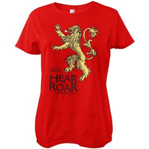 Game of Thrones Damen T-Shirt LannisterHear Me Roar Girly Tee WB-5-GOT002-H7-3 Red-S