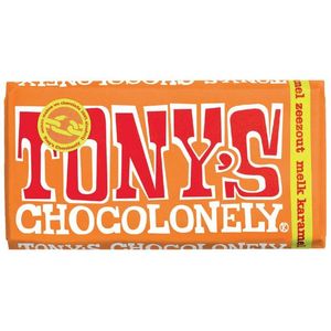 Chocolade tony chocolonely melk karam zeezt 180gr | Stuk a 180 gram