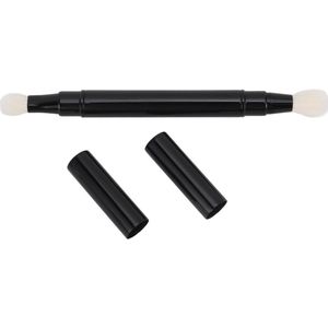 Allecto Plus - Dubbelzijdige Oogschaduwkwast - Draagbaar - Set voor het Blenden van Oogmake-up - Inclusief Concealer en Wenkbrauwborstel met Synthetische Haren