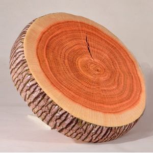 Simulatie rond boomstronk kussen pluche patroon plak kussen - Ginkgo boom kussen