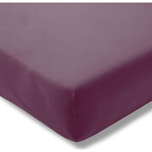 Hoeslaken Exquisit  aubergine  140-160/200-220