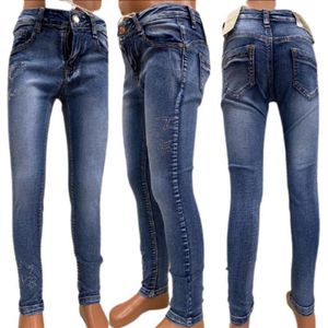 Meisjes jeans met sterren 907 -s&C-122/128-spijkerbroek meisjes