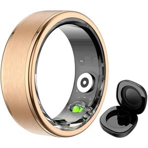 NextGenerationGadgets SmartRing Pro – Slimme Ring - Met Oplaaddoos - Europese Ringmaat 59 - Hartslagmonitoring (24/7) - Bloedzuurstofmeting (SpO2) – Slaaptracking – Multisportmodus – Calorieteller – Stappenteller – Rose Goud