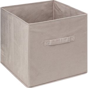 5Five Opbergmand/kastmand - 29 liter - beige - 31 x 31 x 31 cm - Vakkenkast manden