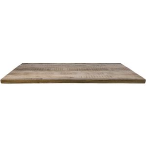 Rechthoekig tafelblad Portland - 180x90x2,5+2,5 -  Naturel - Mangohout