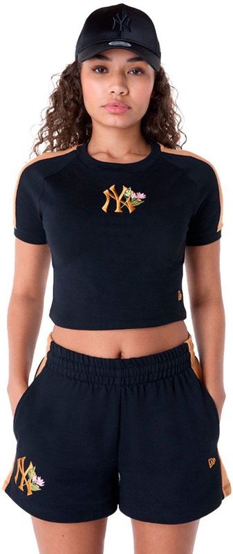 New Era Mlb Floral Crop New York Yankees T-shirt Met Korte Mouwen Blauw L Man,Vrouw