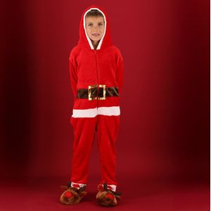 Morethansocks - Kerst onesie - Kids - Bruin - Maat 92/104 - onesie jongens - onesie meisjes - onesie kinderen - onesie pyjama