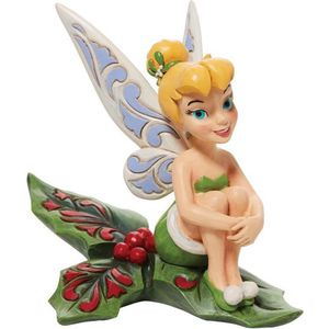 Disney Traditions Tinkerbell Sitting in Holly Figurine 13cm