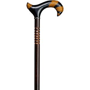 Gastrock - Massai - Houten Wandelstok - Donkerbruin - Beukenhout - Lengte 94 cm