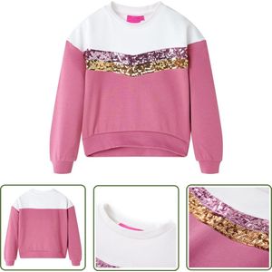 vidaXL Meisjestrui - Kindertruit - Kindertrui 104 frambozenkleurig - Roze Trui - Kindermode - Katentrui