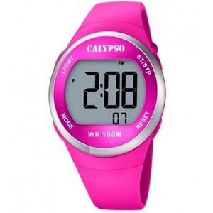 Calypso K5786/5 digitaal horloge 38 mm 100 meter roze/zilverkleurig