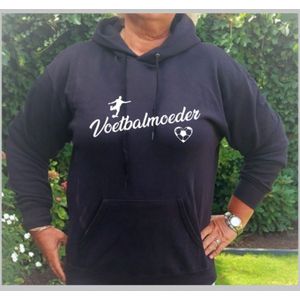 Hoodie voetbalmoeder, Zwarte hoodie met tekst, Voetbal trui, Voetbalmoeder, Hoodie, Sweater met capuchon, Zwarte sweater, Voetbal