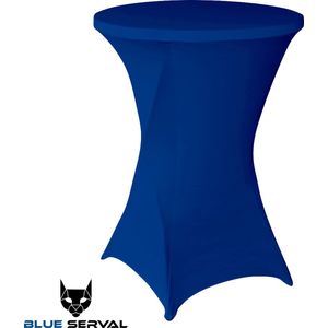 Statafelrok Blauw – Extra dik & Sterk - ∅80-85 x 110 cm – Tafelhoezen voor Statafel – Partytafel Tafelrok – Stretch Statafelhoes - Sta Tafel Hoes - Staantafelhoes – Trouwerij - Rebuust en weerbestendig – Cocktailparty