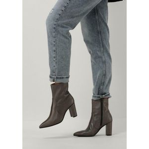 Notre-V Stella-04 Enkellaarsjes - Enkelboots met rits - Dames - Grijs - Maat 36