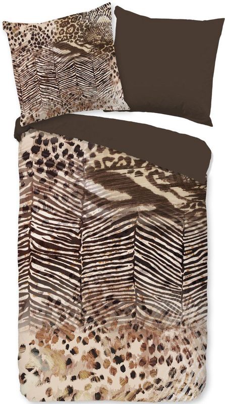 Dekbedovertrek - Dierenprint - Bruin - Microfiber