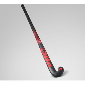 Dita MegaTec C15 - Zaalhockeystick- Wood J-shape - Fluo Red/Black - Hockeystick Kids - 1218 (42)