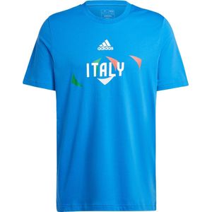 adidas Performance UEFA EURO24™ Italië T-shirt - Heren - Blauw- 2XL