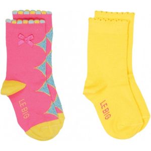 2 paar fel gekleurde sokken maat 35/38