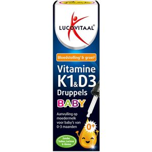 Lucovitaal Vitamine K1 & D3 Druppels Baby - 2 x 14,5 ml - Voordeelverpakking