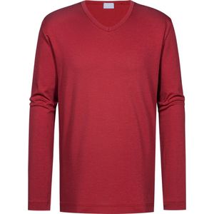 Mey Shirt Lange Mouw Solid Night Heren 30125 827 terra red