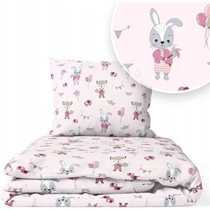 Kinderbeddengoed 160x100cm 2-delig, Katoen, Vos & Konijn