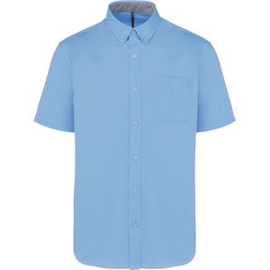 Herenoverhemd 'Ariana III' Korte mouwen Hemelblauw - 4XL