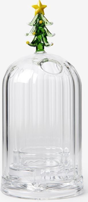 Sissy-Boy - Glazen waxinelichthouder met kerstboom