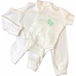 Soft Touch Babykleding Set Lieve Baby Wit/groen 4-delig Mt 50/56