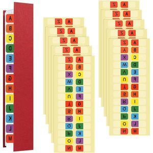 Alfabetische Indextabs - 260 stuks Zelfklevend - Veelkleurig - 1 inch - Voor Notitieboekjes