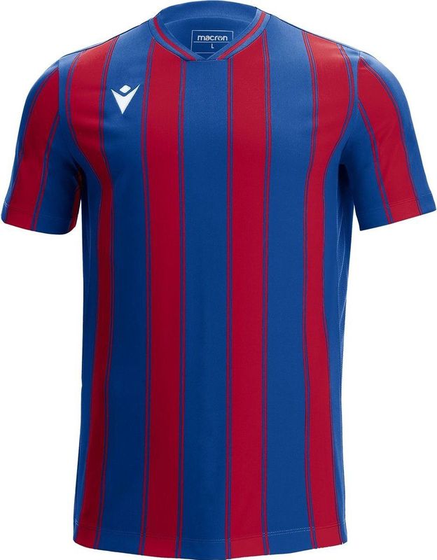 Macron Sceptrum Shirt Korte Mouw Heren - Royal / Wit | Maat: 3XL