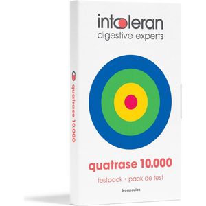 Intoleran - Quatrase Forte - Testpack Spijsverteringsenzymen - 6 capsules - Hoog Gedoseerde Enzymenmix voor FODMAP's
