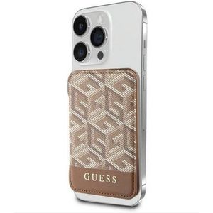 Guess G-Cube PU Leather Pasjes Houder - Compatible met Apple MagSafe toestellen - Bruin
