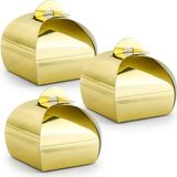 PartyDeco cadeaudoosje Bonbon Goud - Bruiloft - 20x - goud - 6 x 6 cm