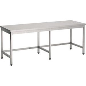 Werktafel | open onderstel | 90cm | RVS | Combisteel | 7812.0195