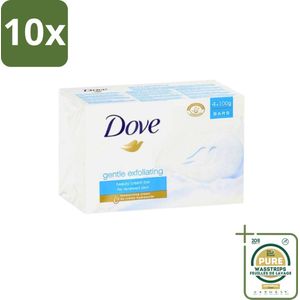 10 x Dove - Zeep - Gentle Exfoliating - Verfrissend - 4 x 100 g - Grootverpakking - Dove Beauty Bar - Gentle Exfoliating - Hydrating Soap - Exfoliating Soap - Soft Skin