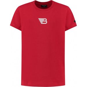 Ballin Amsterdam T-shirt with front and backlogo Jongens T-shirt - Red - Maat 8