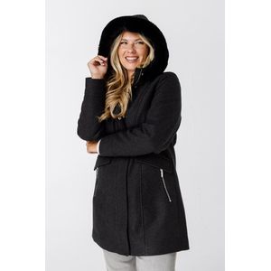 MS Mode - Gevoerde Jas - Winterjassen - Met Ritssluiting - Faux Bontkraag