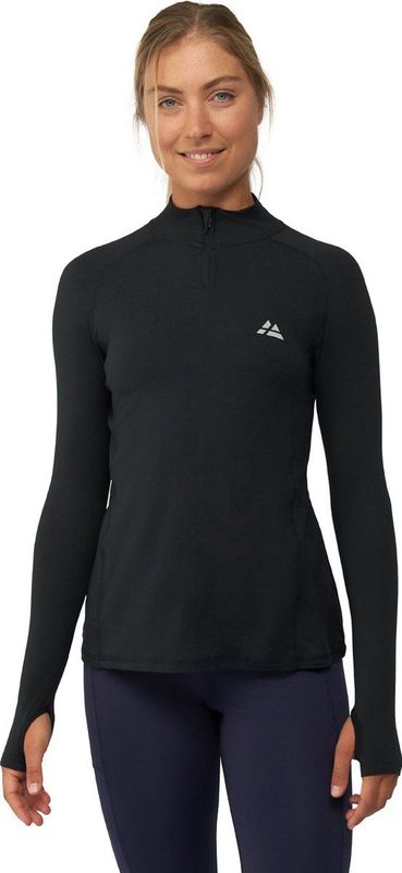 DANISH ENDURANCE - Workout Shirt - Zwart - Lange Mouwen - Dames - Zak met Rits - Reflecterende Details