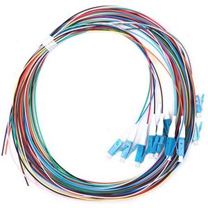 12-aderige glasvezelkabel met LC/UPC connectoren, single mode, 1,5 meter lang, lage demping en goede temperatuurstabiliteit voor betrouwbare datatransmissie tussen 1310-1550 nm