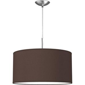 Home Sweet Home hanglamp Bling - verlichtingspendel Tube Deluxe inclusief lampenkap - lampenkap 45/45/23cm - pendel lengte 100 cm - geschikt voor E27 LED lamp - chocolade