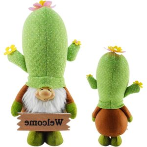 Pluchen cactuspop - Kerstornamenten cactusthemaZachte Cactuskabouters - Lentekabouterdecoraties met gevulde pop .