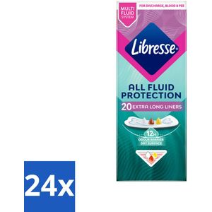 Libresse – Inlegkruisjes – Extra Protect XL – Maximale dekking – 20 Inlegkruisjes - Voordeelverpakking - 24 stuks
