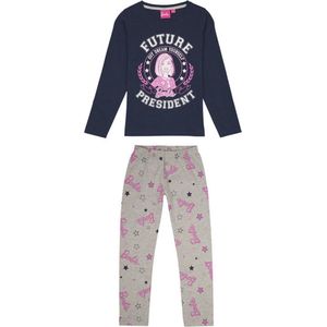 barbie pyjama - pyjama - blauw - 122/128 - mattel - barbie - meisjes