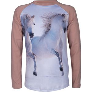 Red Horse - T-Shirt Pixel - Kids Shirt - Garnet Rose - Maat 140