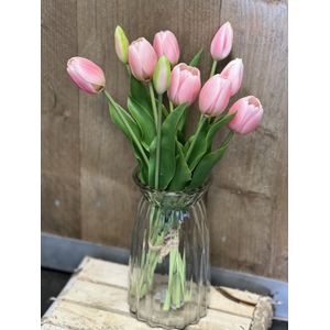 tulpen-siliconentulpen-kunsttulp-kunstbloemen-levensecht-voorjaarsboeket-voordeel korting-