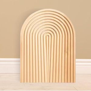 Inovra ® Decoratieve houten snijplank serveerplank houten plank: serveerplank hout keuken deco boho serveerplaat hout beukenhout broodplank regenboogvorm, voor groenten, fruit, kaas, vlees & meer
