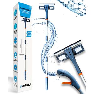 Yerkoo - Raamwisser - 4-in-1 - Telescoopsteel - 225 cm - Spons & Sprayfunctie