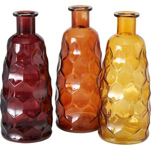 Boltze Home Vaas glas H31cm oranje/geel (1 stuk) assorti